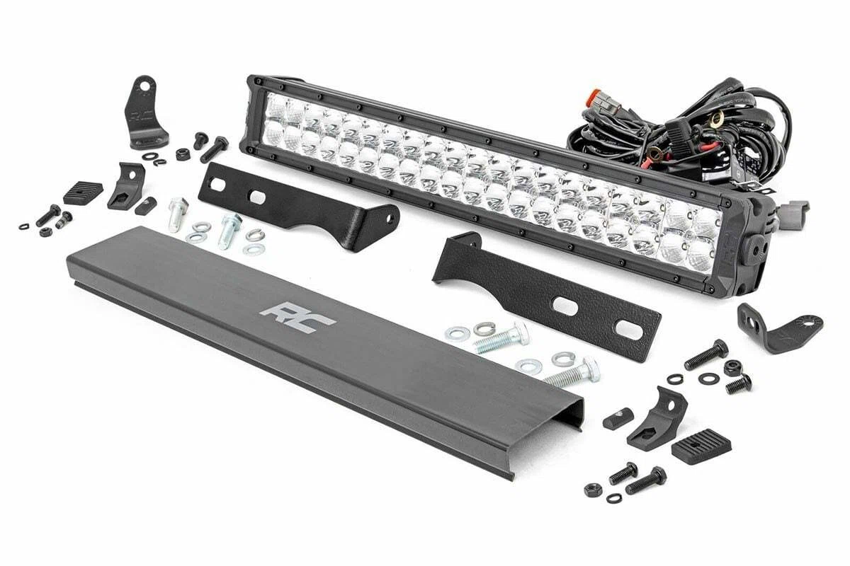 Fits Grand Cherokee WK2(11-20) LED Light Bumper Mount 20_ Chrome Dual DRL 70776